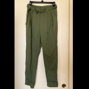Olive green trousers